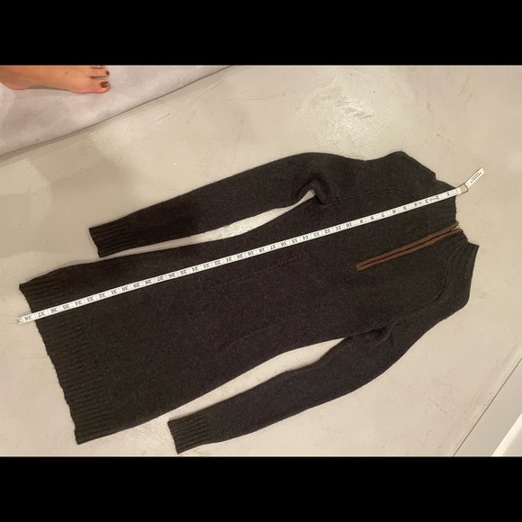 BCBG Merino Wool Cashmere Blend Turtleneck Sweater Dress - Picture 5 of 7